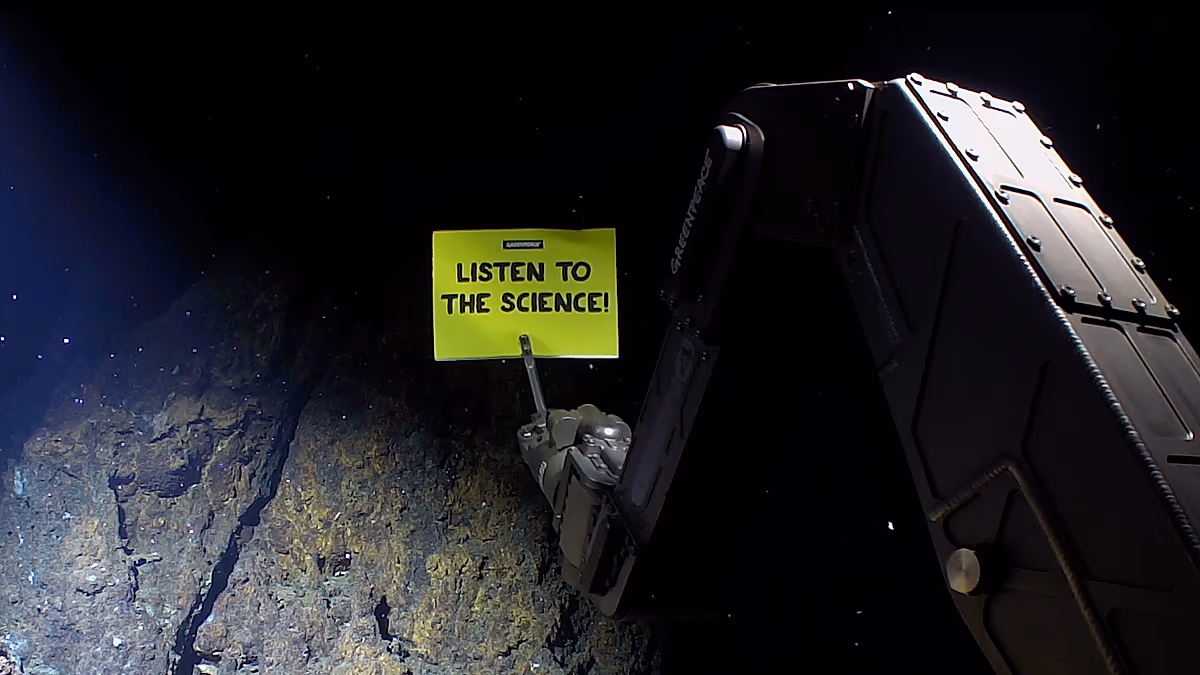 Video. Greenpeace stages record deep-sea protest against seabed mining