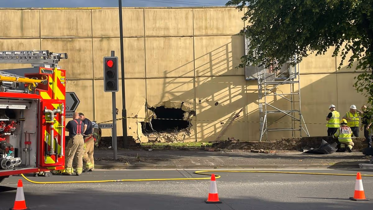 Casualties as car ploughs into Derbyshire bowling alley after crash outside