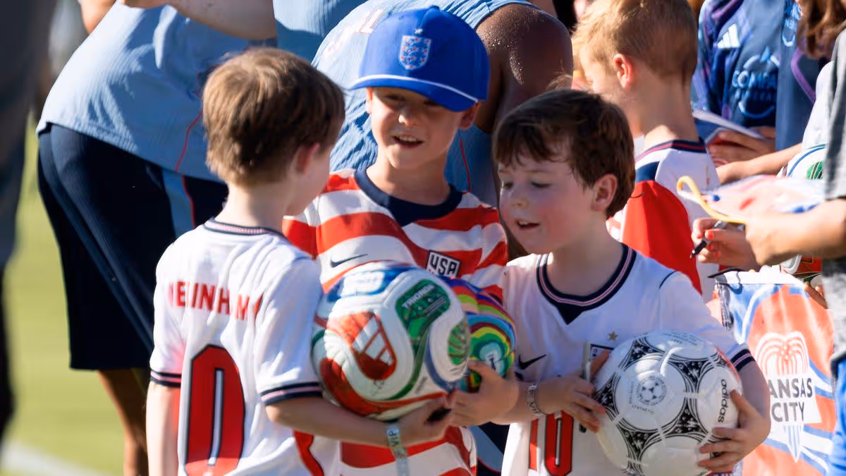 England team meet young fans just two hours before tornado strikes