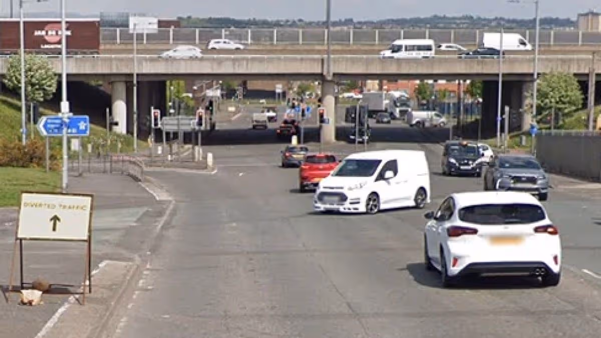 Car ‘rammed off motorway’ by men with weapons in terrifying attack